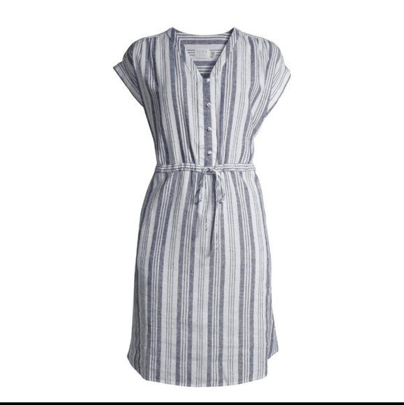 Time and Tru Dresses & Skirts - Time and Tru Striped Linen Dress size XL 16-18